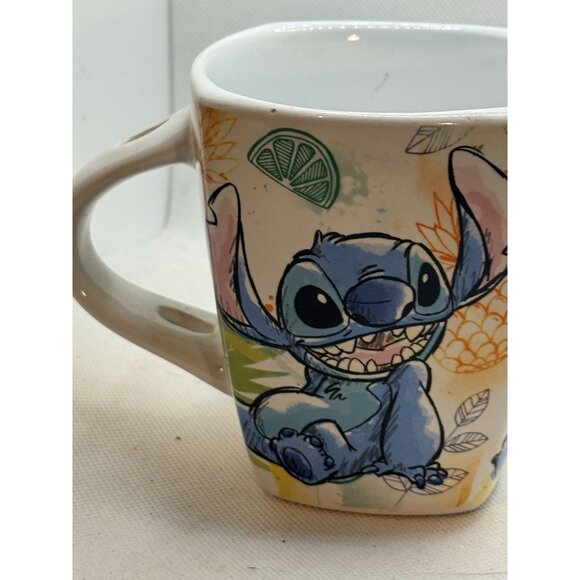 Disney Jerry Leigh Stitch Ceramic Mug With Tropical Design 12 Oz - Picture 7 of 7
